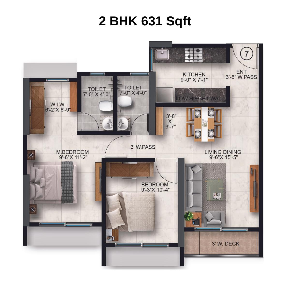 Ace-Parkside-Floor-Plan-2-BHK-631-Sqft