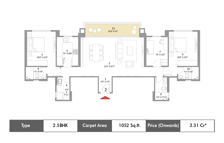 Hiranandani Belicia Thane Floor Plan-2