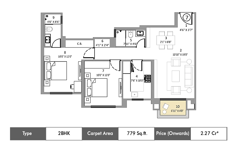Hiranandani Belicia Thane Floor Plan